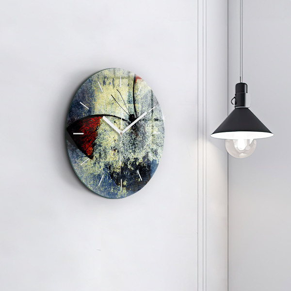 Zegar okrągły Motyl vintage styl