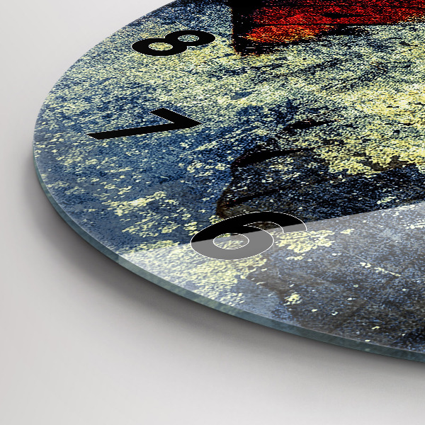 Zegar okrągły Motyl vintage styl