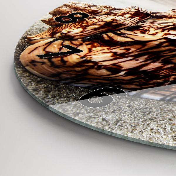 Zegar ścienny okrągły Muszla na plaży