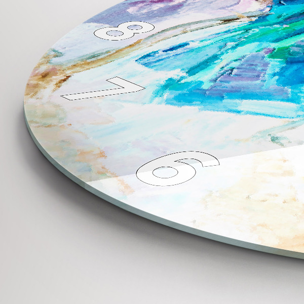 Zegar okrągły Przygotowanie baletnicy