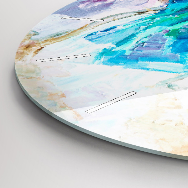 Zegar okrągły Przygotowanie baletnicy