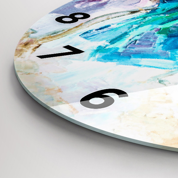 Zegar okrągły Przygotowanie baletnicy