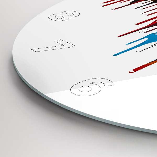 Zegar okrągły Kolorowa zebra