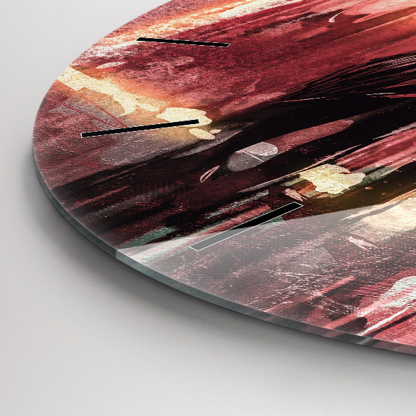 Zegar okrągły Młoda zakochana para