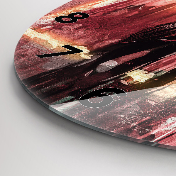 Zegar okrągły Młoda zakochana para