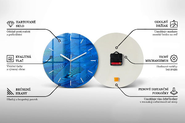 Zegar okrągły Kolorowi ludzie