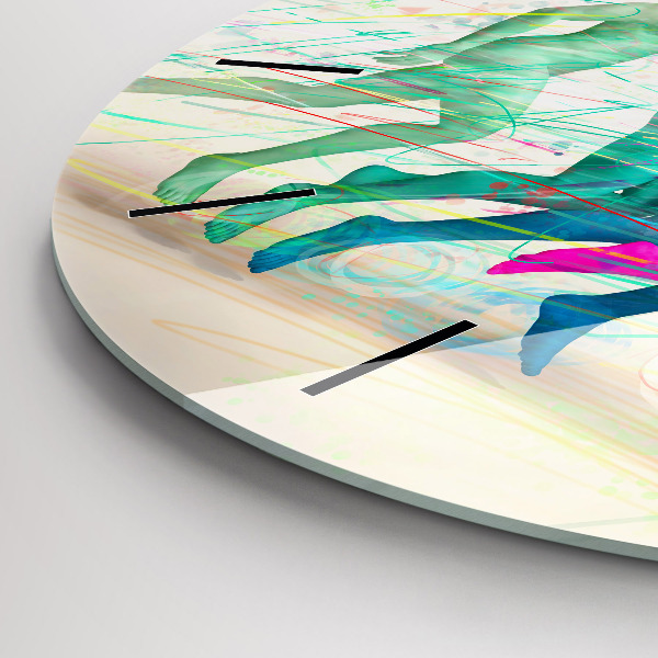 Zegar okrągły Kolorowi ludzie