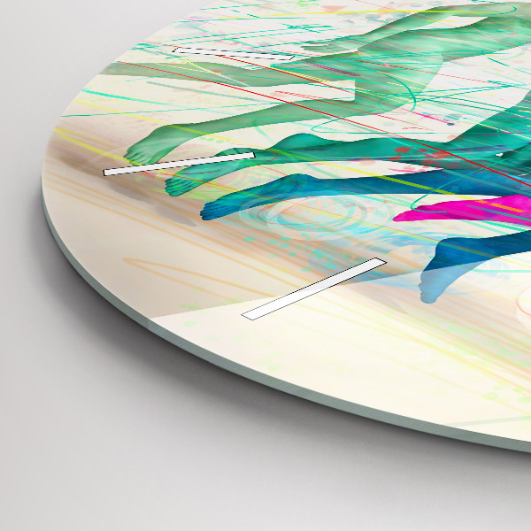 Zegar okrągły Kolorowi ludzie