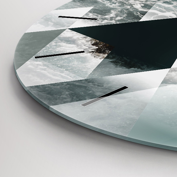 Zegar okrągły Abstrakcja morskie fale