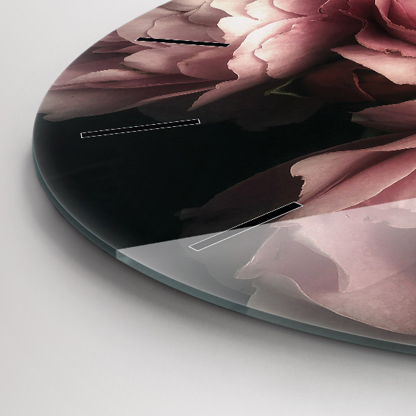 Zegar okrągły Bukiet różowych róż