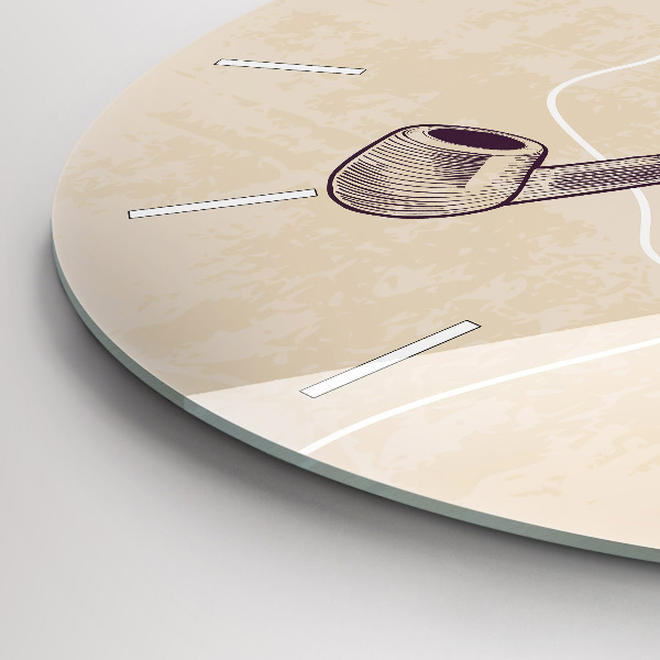 Zegar okrągły Mężczyzna z fajką