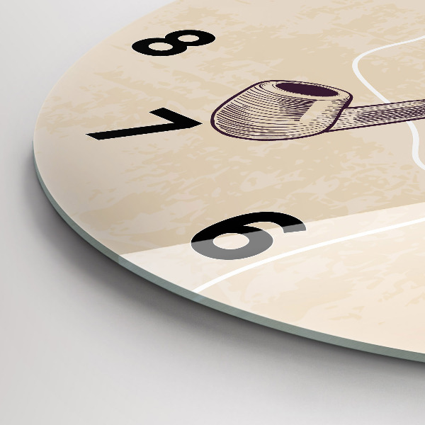 Zegar okrągły Mężczyzna z fajką