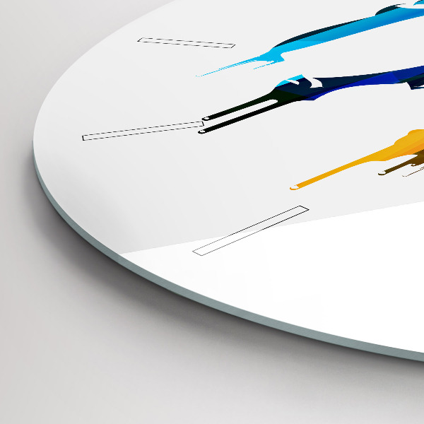 Zegar okrągły Kolorowy malowany słoń