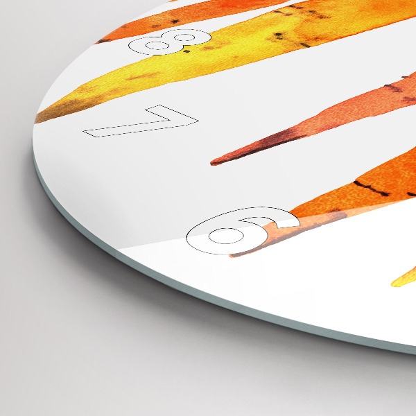 Zegar okrągły Ilustracja marchewek