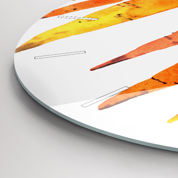 Zegar okrągły Ilustracja marchewek