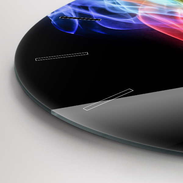 Zegar ścienny okrągły Abstrakcja kolorowe linie