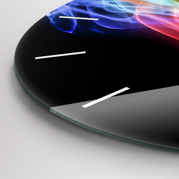 Zegar ścienny okrągły Abstrakcja kolorowe linie