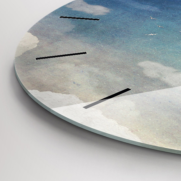 Zegar szklany okrągły Dziewczyna na księżycu