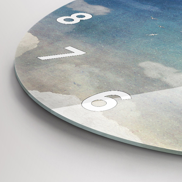 Zegar szklany okrągły Dziewczyna na księżycu