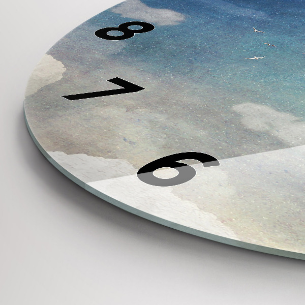 Zegar szklany okrągły Dziewczyna na księżycu