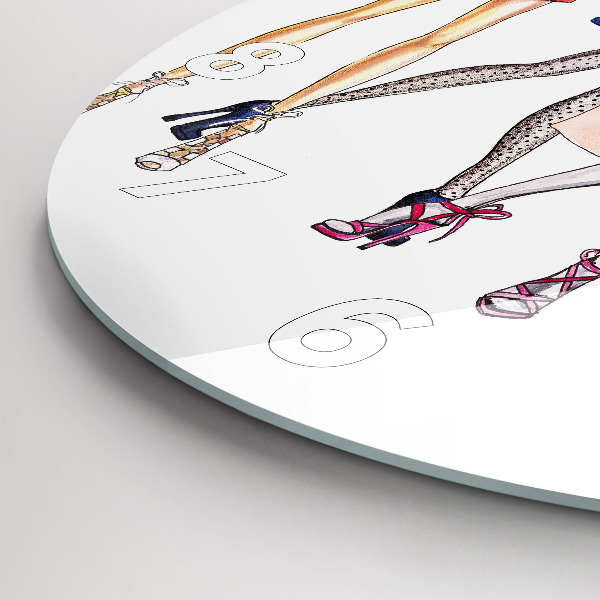 Zegar szklany okrągły Modne dziewczyny