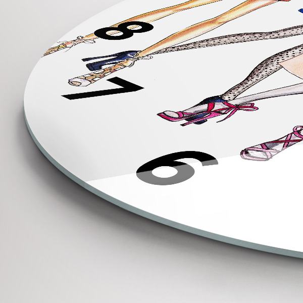 Zegar szklany okrągły Modne dziewczyny