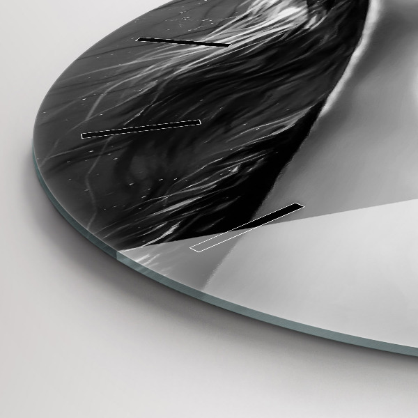 Zegar ścienny okrągły Usta kobiety