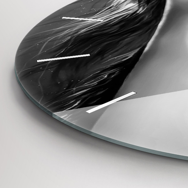 Zegar ścienny okrągły Usta kobiety