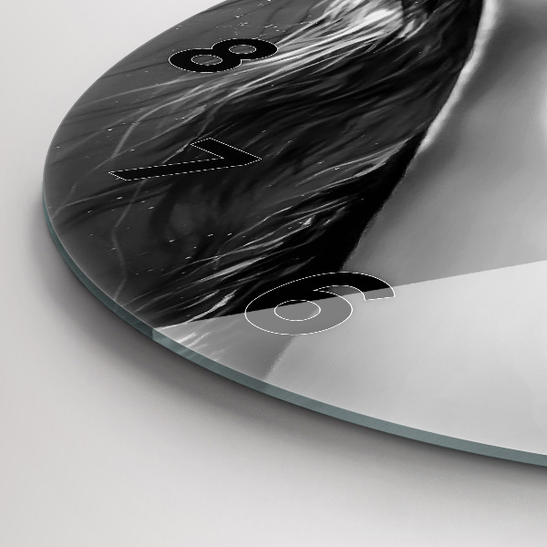 Zegar ścienny okrągły Usta kobiety