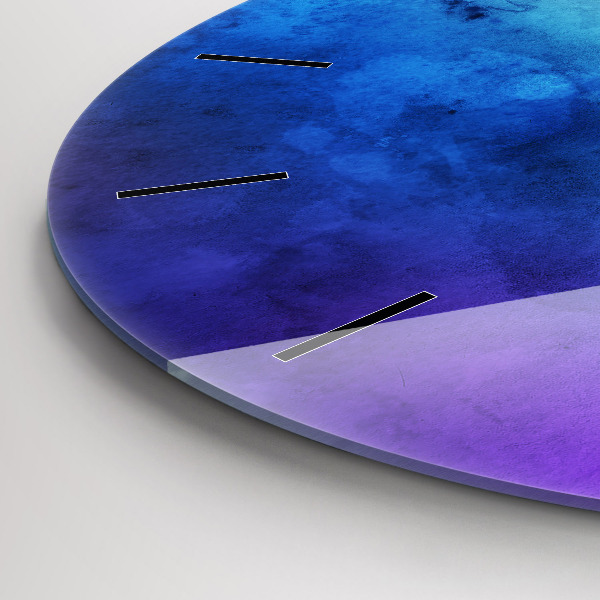 Zegar szklany okrągły Kolorowe Plamy