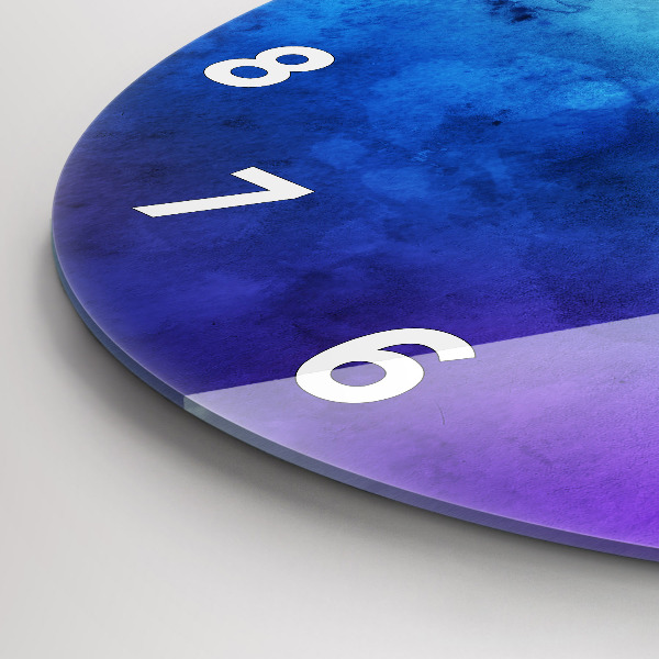 Zegar szklany okrągły Kolorowe Plamy