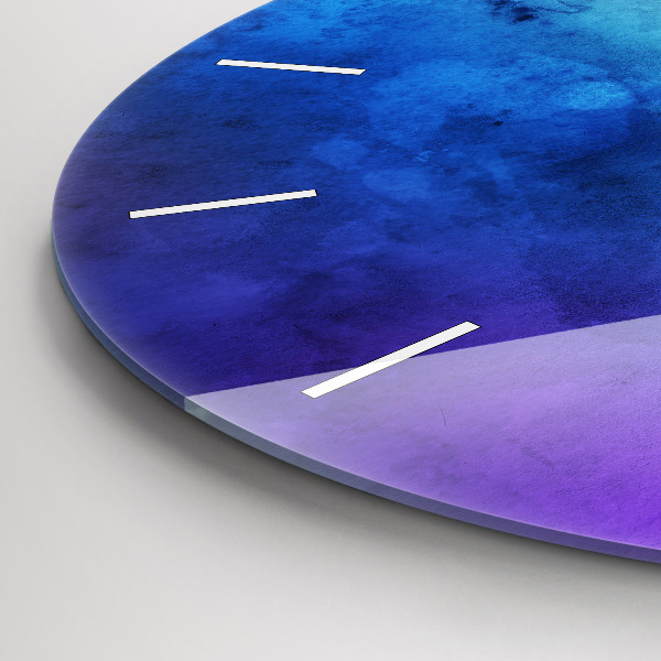 Zegar szklany okrągły Kolorowe Plamy