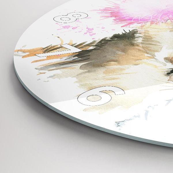 Zegar szklany okrągły Jeleń leśny