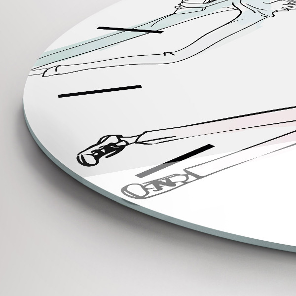 Zegar szklany okrągły Moda damska