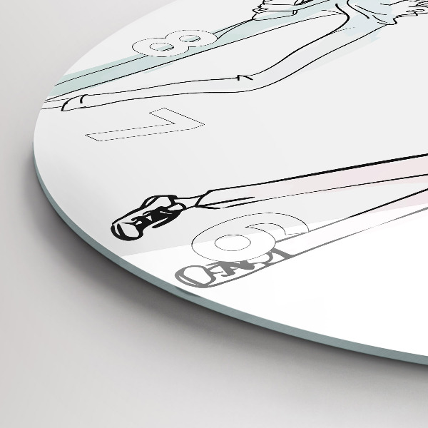 Zegar szklany okrągły Moda damska