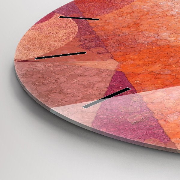 Zegar szklany okrągły Geometryczna abstrakcja