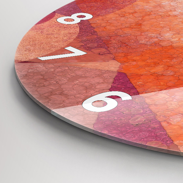 Zegar szklany okrągły Geometryczna abstrakcja