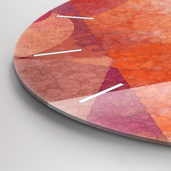 Zegar szklany okrągły Geometryczna abstrakcja