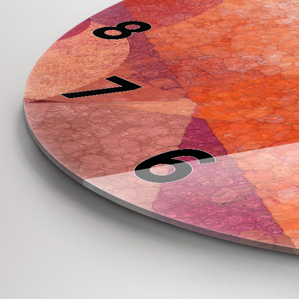 Zegar szklany okrągły Geometryczna abstrakcja