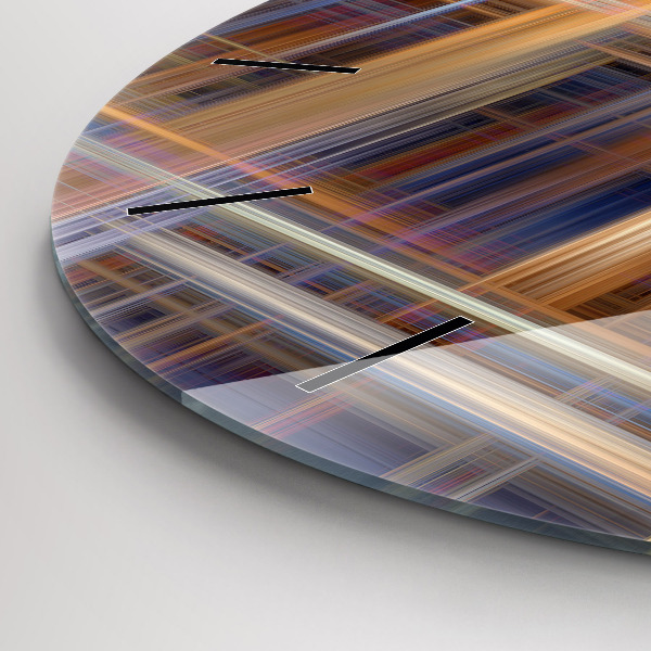 Zegar szklany okrągły Abstrakcja geometria