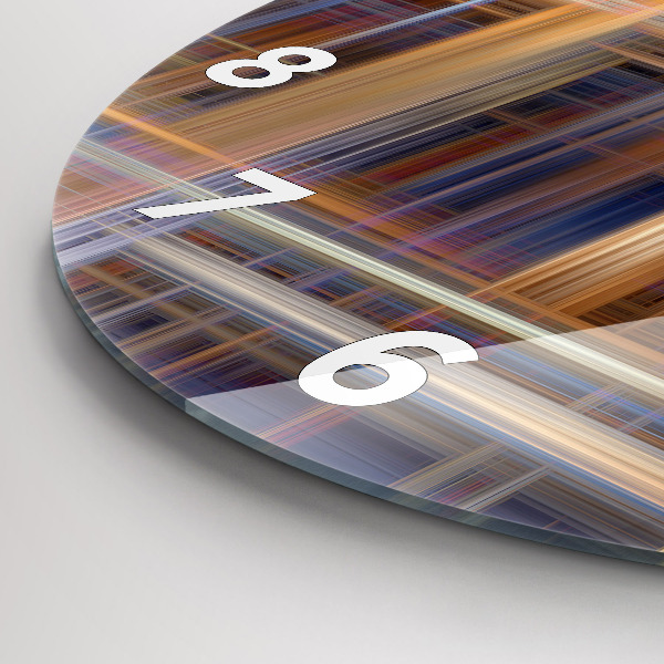 Zegar szklany okrągły Abstrakcja geometria