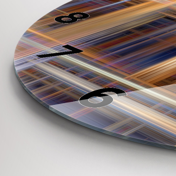 Zegar szklany okrągły Abstrakcja geometria