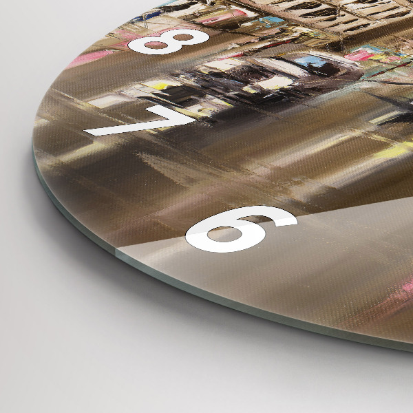 Zegar szklany okrągły Architektura miasta Paryż