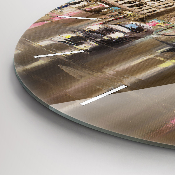 Zegar szklany okrągły Architektura miasta Paryż