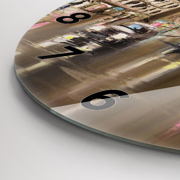 Zegar szklany okrągły Architektura miasta Paryż