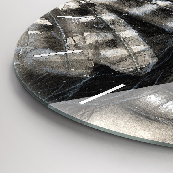 Zegar szklany okrągły Malowany portret