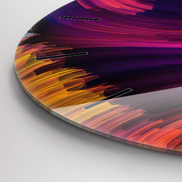 Zegar szklany okrągły Abstrakcja sale