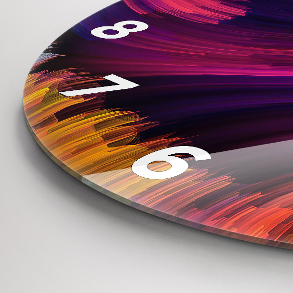 Zegar szklany okrągły Abstrakcja sale