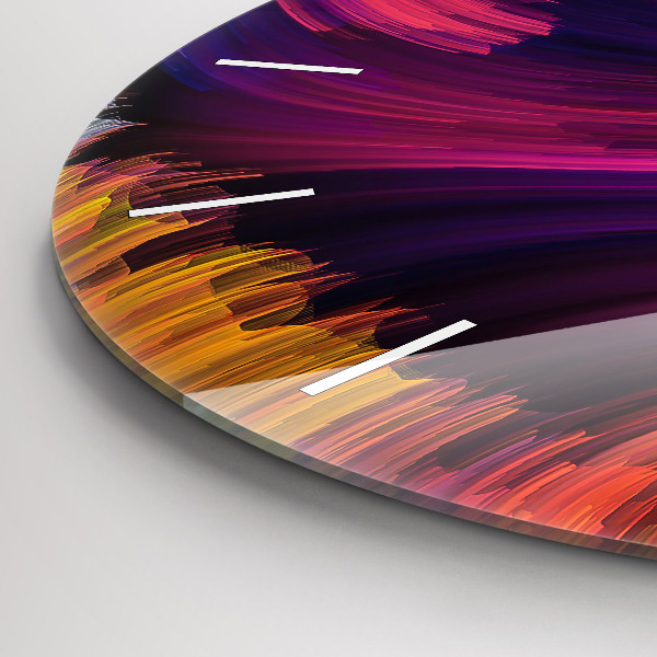 Zegar szklany okrągły Abstrakcja sale