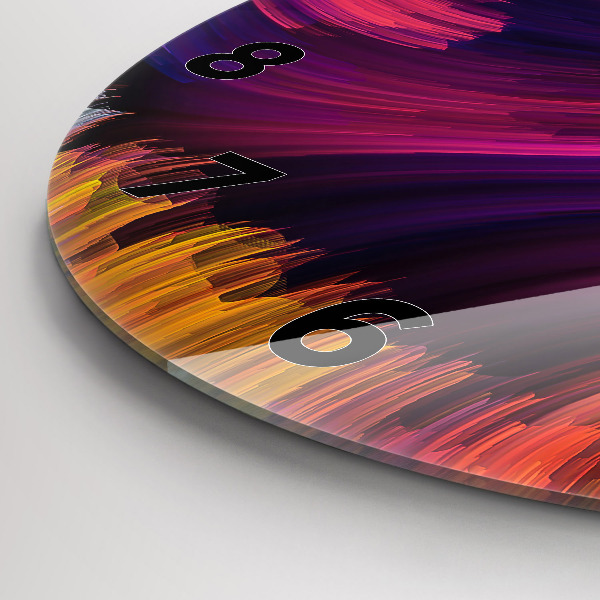 Zegar szklany okrągły Abstrakcja sale